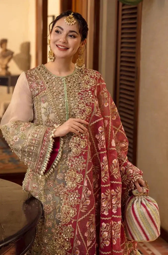 EXCLUSIVE | 3-PCS UNSTITCHED EMBROIDERED DRESS Mirza Collection