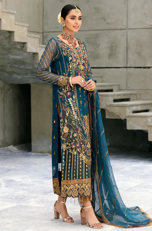 Fully Embroidered Party Wear Suit 3-PCS Unstitched Wedding Collection Mirza Collection