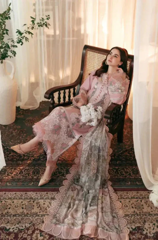 Winter Elegance Premium Suit 3-Pcs Unstitched Dhanak Embroidered Shirt with Dhanak Embroidered Dupatta Mirza Collection