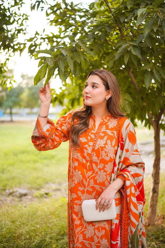 Chandni Royale 3PC Luxury Lawn Mirza Collection