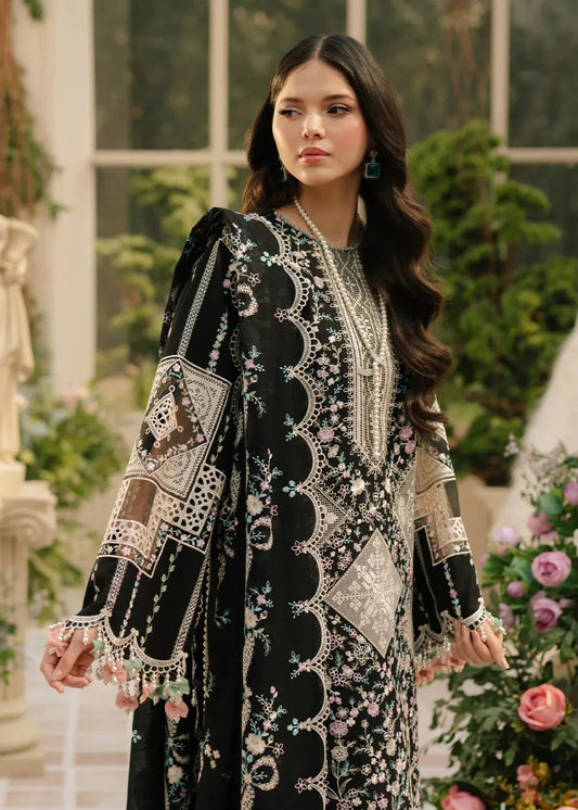 Luxury Lawn Vibe + Eid Feel 3-PCS Unstitched Full Heavy Embroidered Suit Mirza Collection