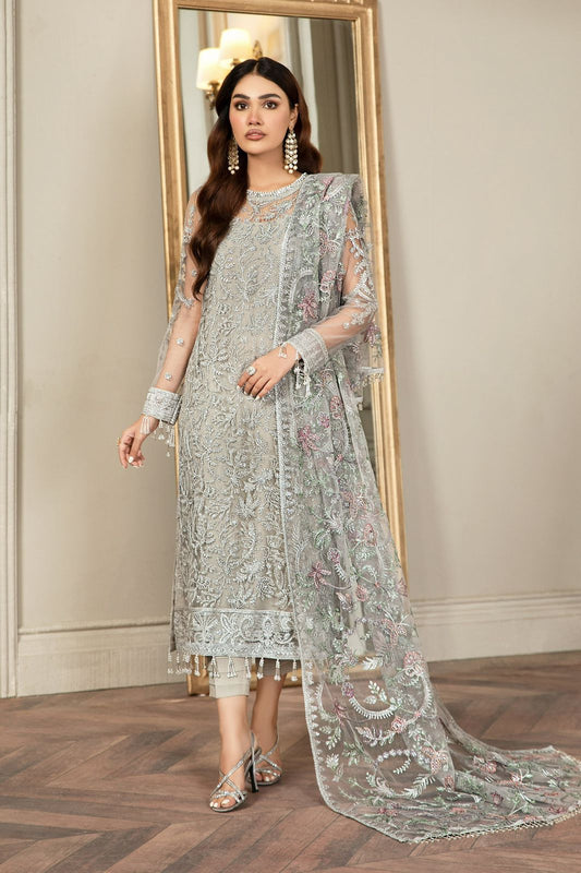 Party Glam Luxury Suit NET COLLECTION COMPLETE SUIT ON NET Mirza Collection