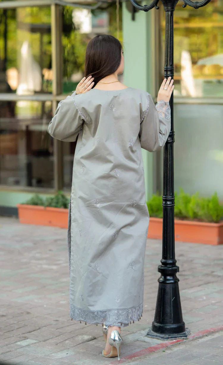 Luxury Lawn Chikankari Embroidered Luxury Unstitched 3 Piece Suit Mirza Collection