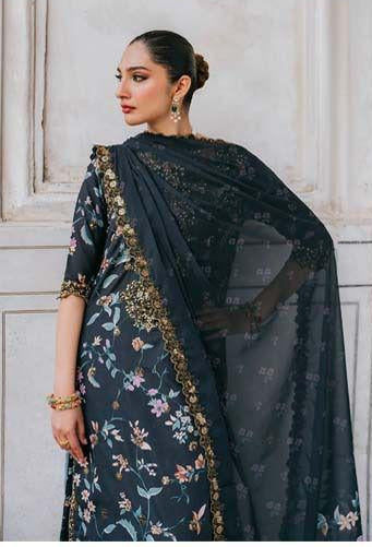 Master Quality Embroidered Lawn Suit |3-PCS With Digital Printed Dupatta Mirza Collection