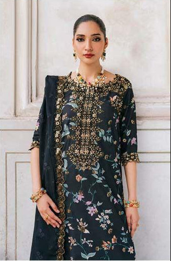 Master Quality Embroidered Lawn Suit |3-PCS With Digital Printed Dupatta Mirza Collection