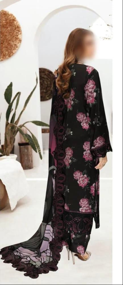 Ramsha Lawn 3 Piece Unstitched Suit with Chiffon Dupatta Premium Collection 2026 Mirza Collection