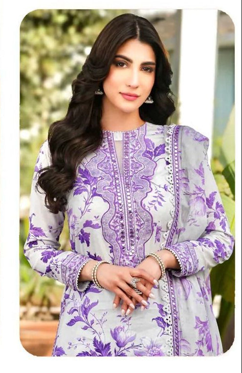 Noor Festive Lawn 3PC – Premium Embroidered Eid Outfit Mirza Collection