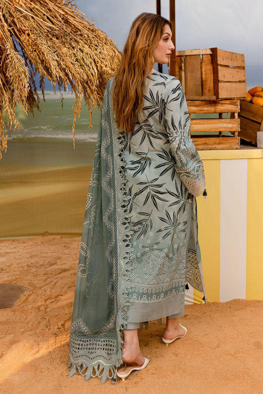 Top Rated Designer Suit | 3-PCS Unstitched Lawn Embroidery With Chiffon Mirza Collection