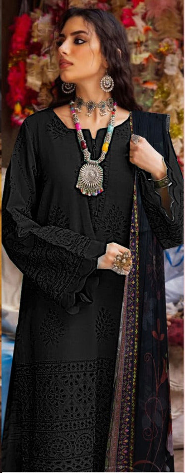 Summer Glow Embroidered Lawn 3-PCS Unstitched Fancy Lawn Embroidery Cutwork With Chiffon Mirza Collection