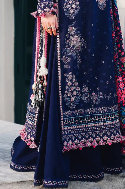 Hussain Rehar | 3-PCS Unstitched Dhanak Embroidered Shirt with coterie Shawl