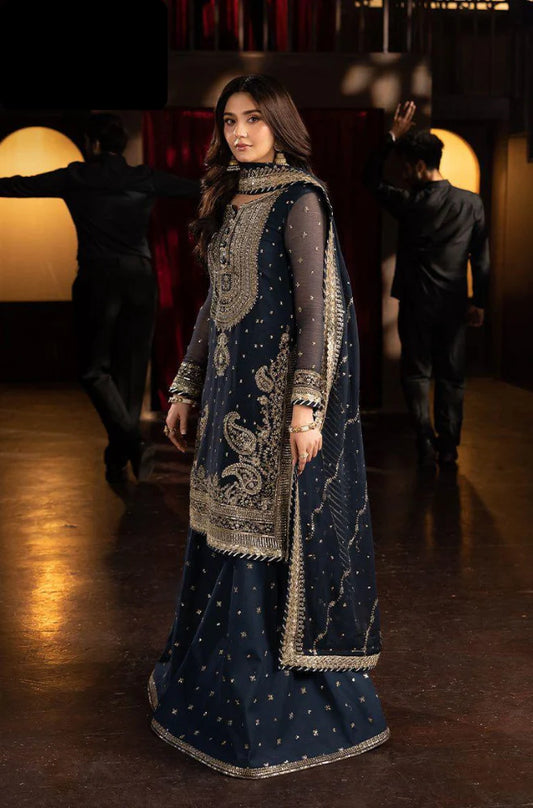 Asim Jofa | 3-Pcs Chiffon Embroidered Unstitched Collection