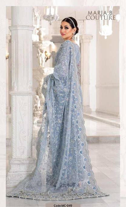 Best Seller Designer Wear Unstitched Saree Exclusive Embroidere Mirza Collection