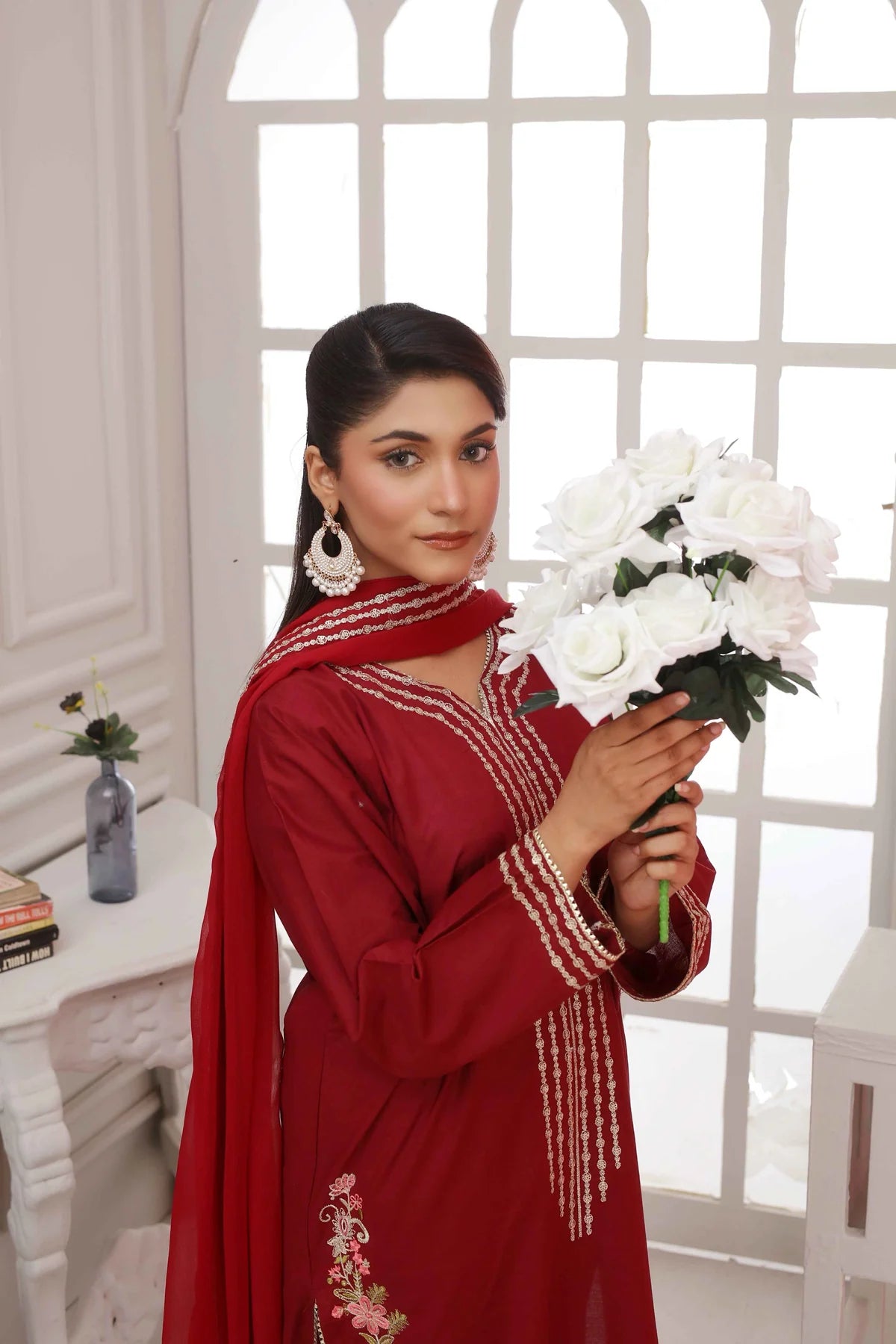 MAJESTY MAROON Mirza Collection