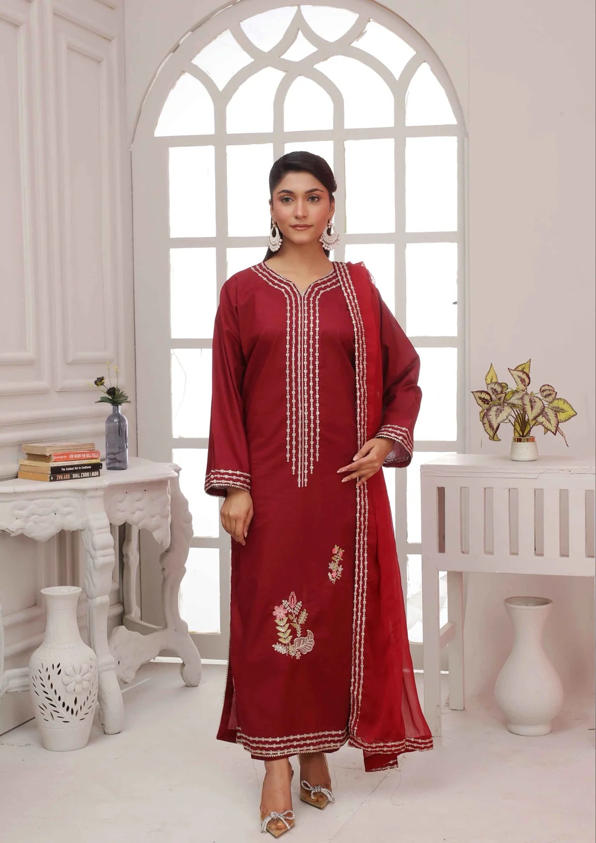 MAJESTY MAROON Mirza Collection