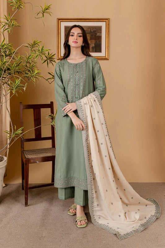 Everyday Chic Lawn Suit 3-PCS Unstitched Luxury Lawn Embroidered Mirza Collection
