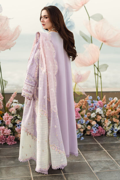 Premium Heavy Embellished Suit 3-PCS Unstitched Lawn Embroidered Shirt with Embroidered & Printed Net Dupatta Mirza Collection
