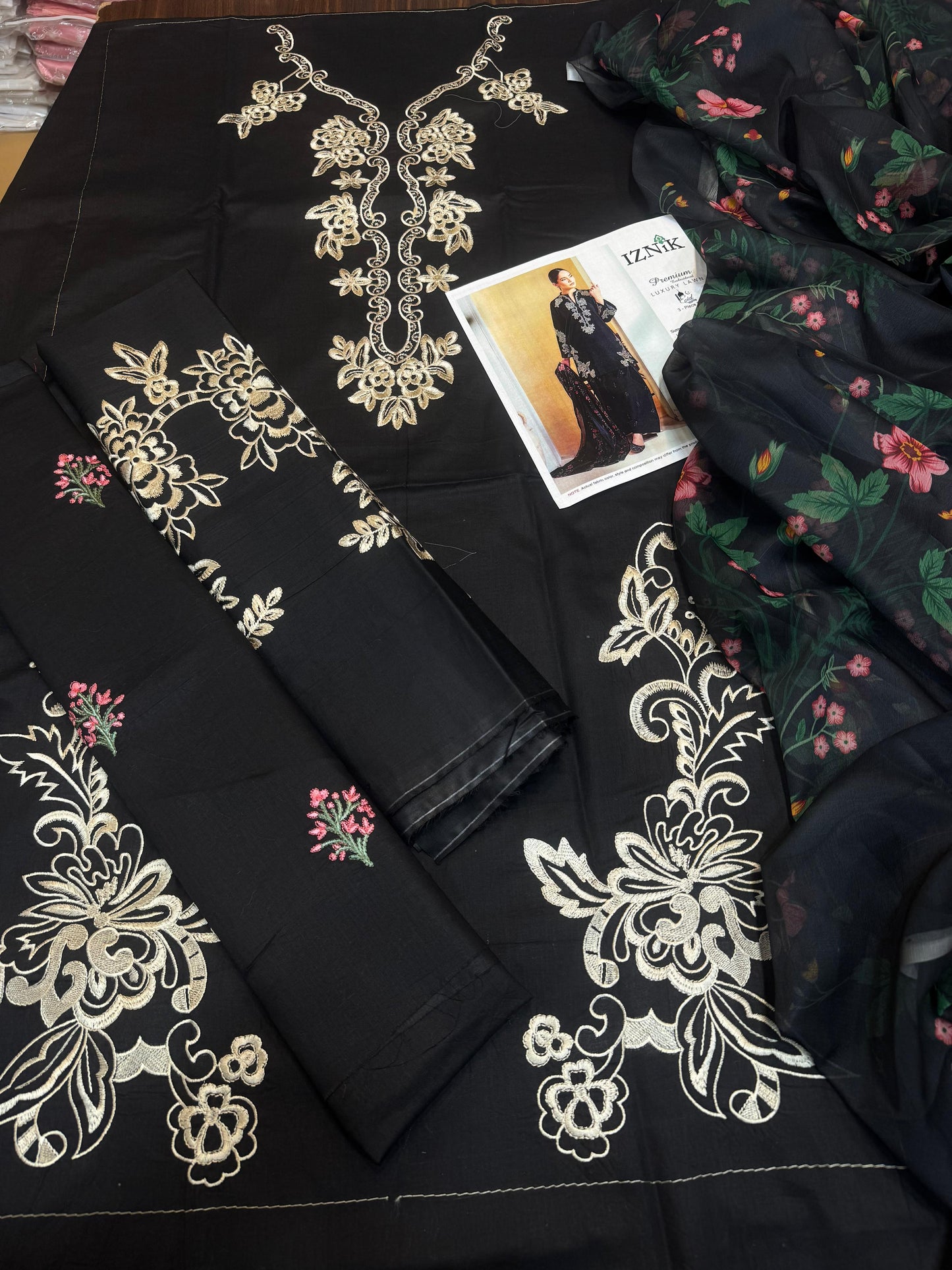Breezy Luxury Summer Wear 3-PCS Unstitched Fully Embroidered Lawn"2026 Mirza Collection