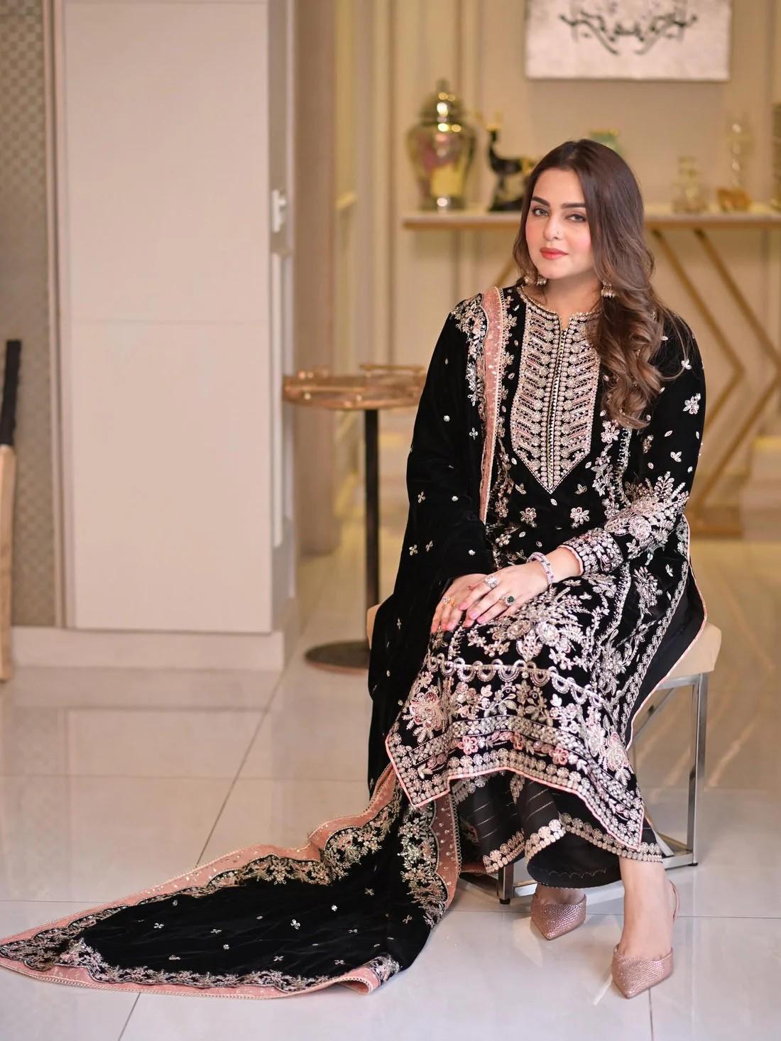 Best Seller Designer Wear 3-PCS Unstitched Luxury Lawn Embroidered & Chiffon Mirza Collection