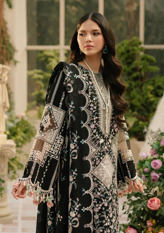 Luxury Lawn Vibe + Eid Feel 3-PCS Unstitched Full Heavy Embroidered Suit Mirza Collection