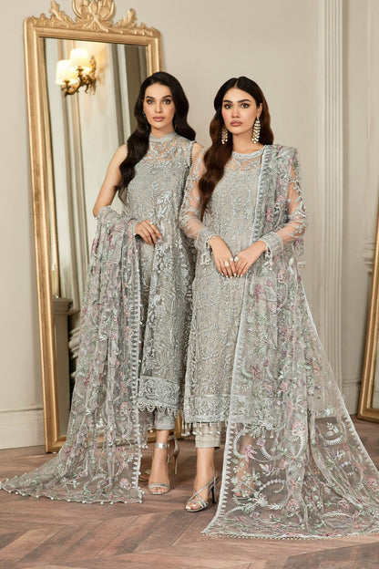 Party Glam Luxury Suit NET COLLECTION COMPLETE SUIT ON NET Mirza Collection