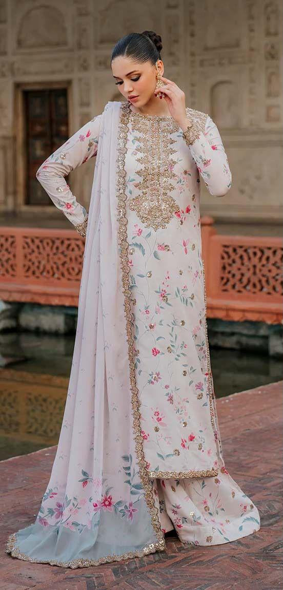Master Quality Embroidered Lawn Suit | 3-PCS with Digital Printed Dupatta Mirza Collection