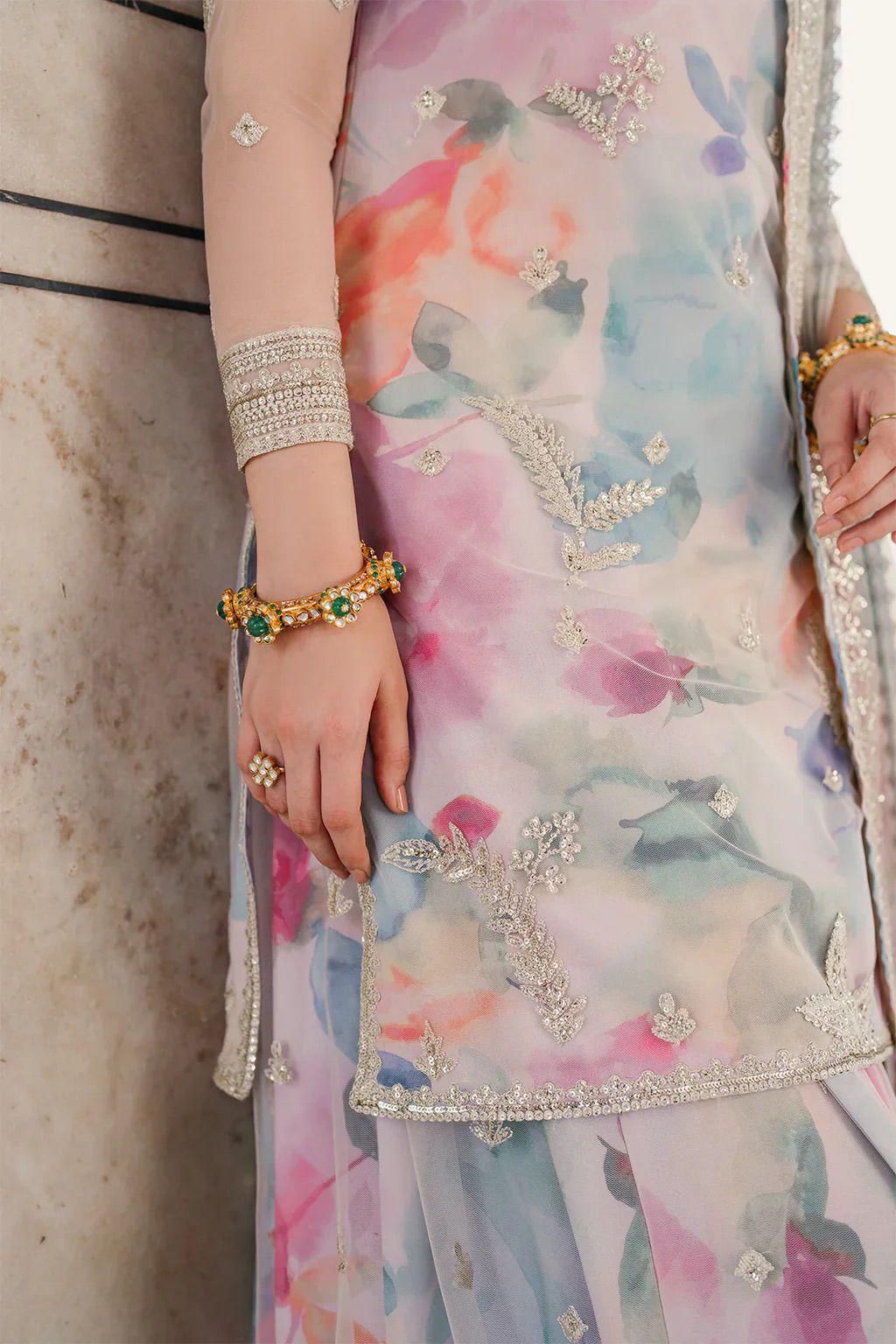 Master Quality Luxury Lawn Collection | 3-PCS Unstitched Suit With Net Dupatta Mirza Collection