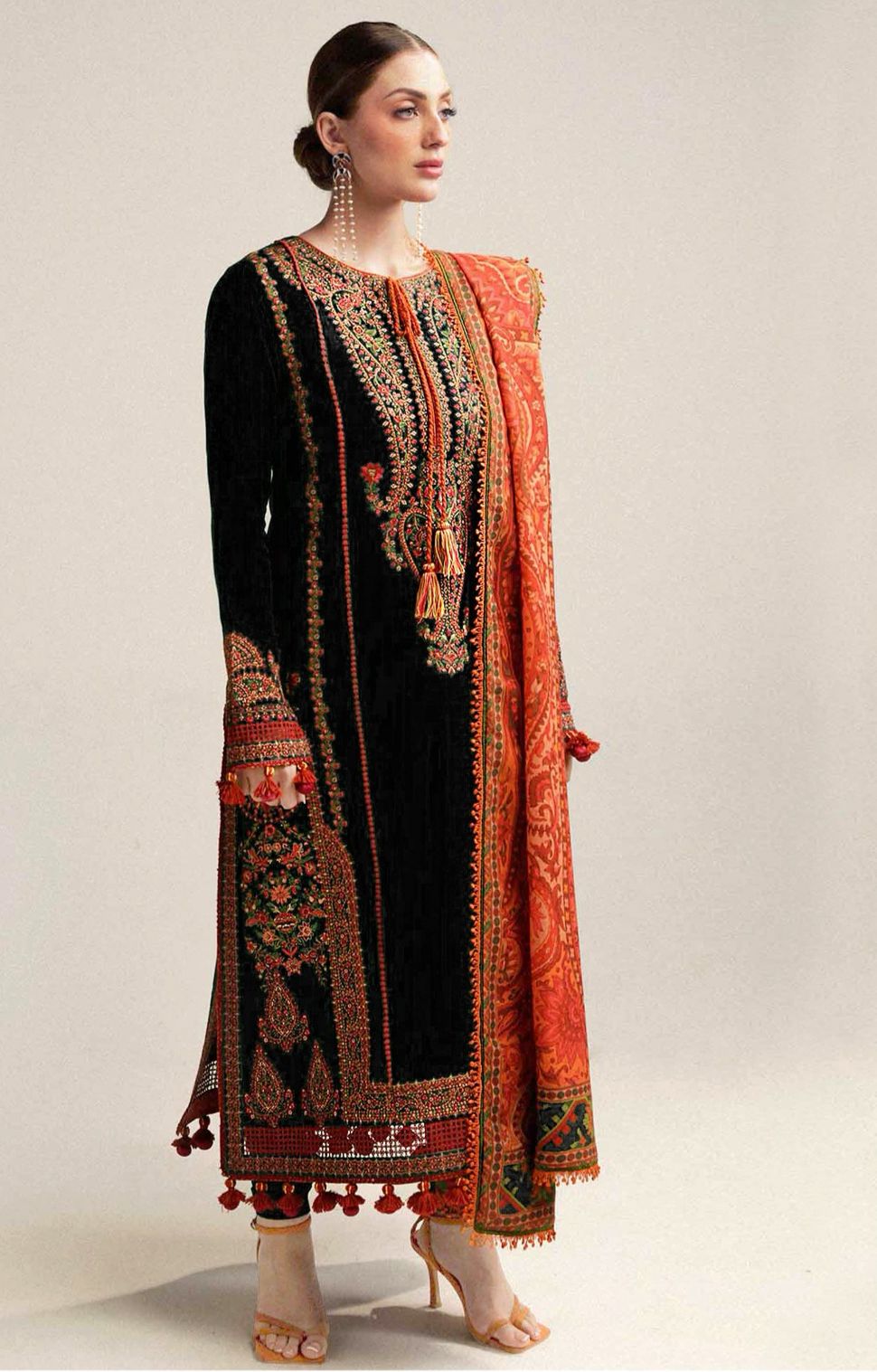 Summer Glow Embroidered  Luxury Lawn 3-PCS Unstitched Embroidered Suit | 2-Color,s Mirza Collection