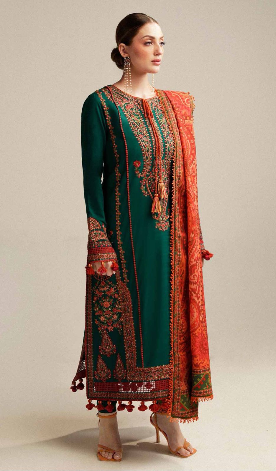 Summer Glow Embroidered  Luxury Lawn 3-PCS Unstitched Embroidered Suit | 2-Color,s Mirza Collection