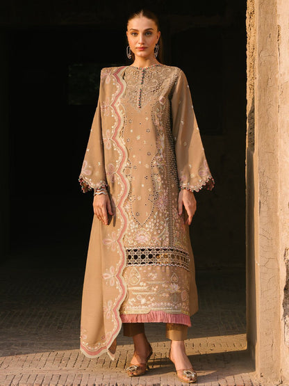 Fully Embroidered Party Wear Suit 3-PCS Unstitched Luxury Lawn With Chickenkari Lazer work Mirza Collection