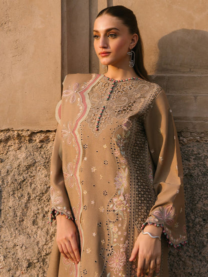 Fully Embroidered Party Wear Suit 3-PCS Unstitched Luxury Lawn With Chickenkari Lazer work Mirza Collection
