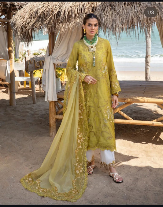 Summer Glow Embroidered Lawn | 3-PCS Unstitched Suit Mirza Collection