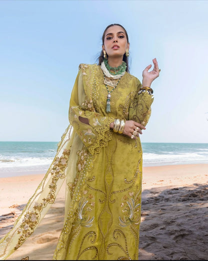 Summer Glow Embroidered Lawn | 3-PCS Unstitched Suit Mirza Collection