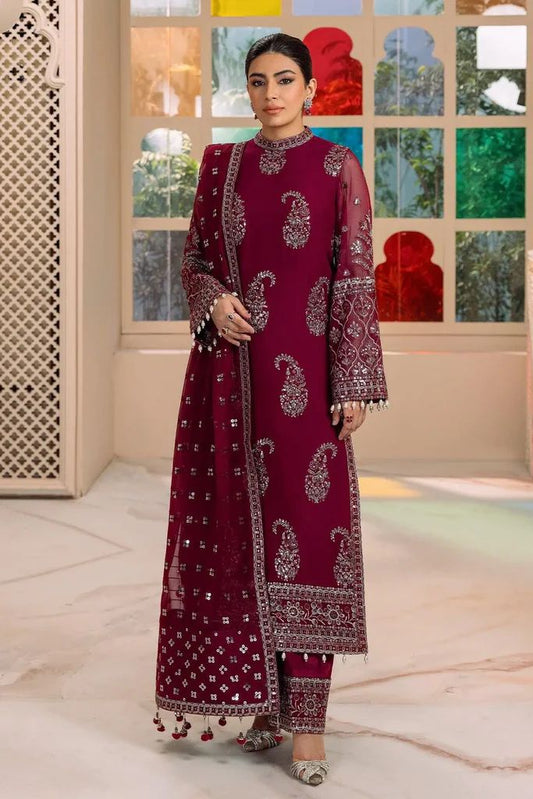 Noor-e-Summer Luxe 2026 Lawn Suit with Heavy Embroidered 3-Piece Unstitched Mirza Collection