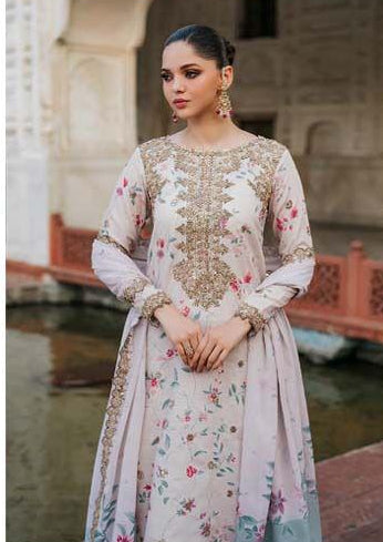 Master Quality Embroidered Lawn Suit | 3-PCS with Digital Printed Dupatta Mirza Collection