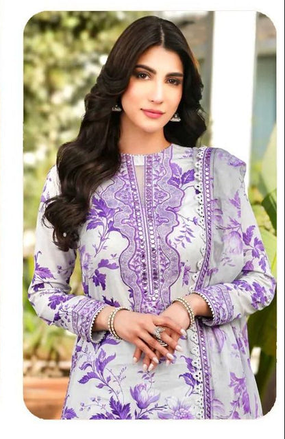 Noor Festive Lawn 3PC – Premium Embroidered Eid Outfit Mirza Collection