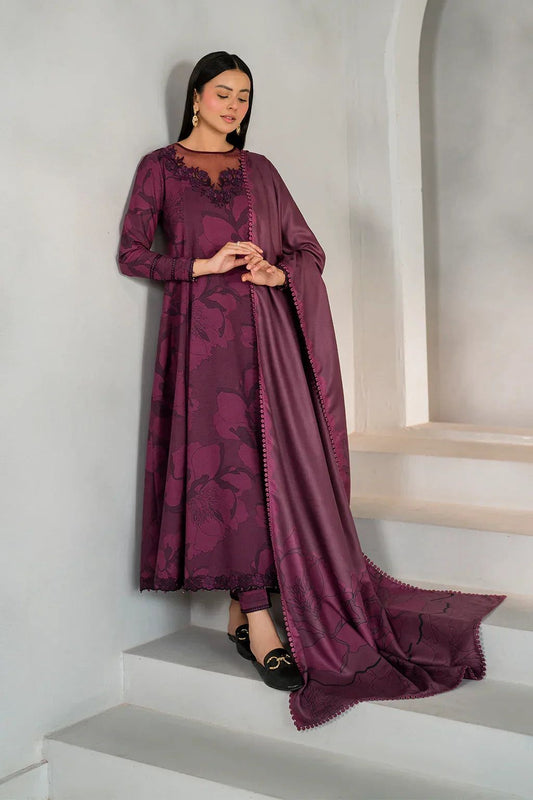 Summer Glow Embroidered Lawn 3-PCS Unstitched Embroidery Silk Dupatta Mirza Collection