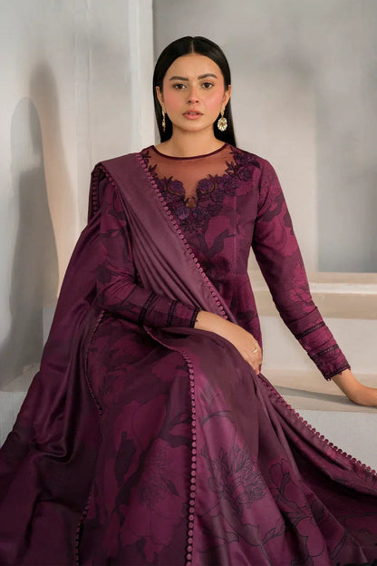 Summer Glow Embroidered Lawn 3-PCS Unstitched Embroidery Silk Dupatta Mirza Collection